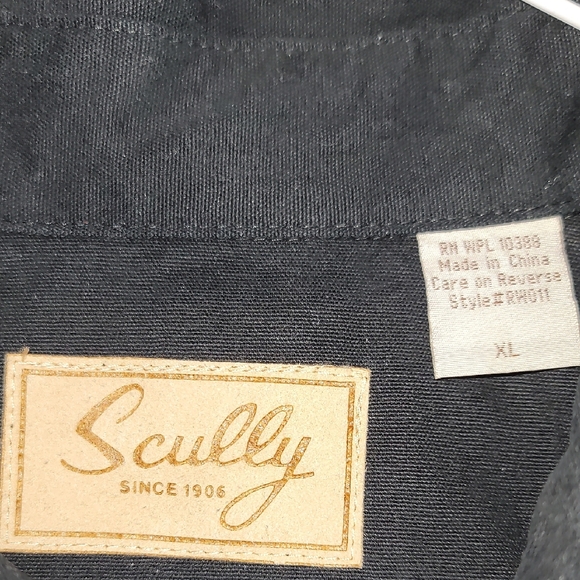 Scully Black Dress Shirt Classic Design - Picture 2 of 10